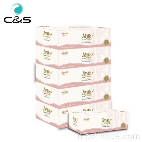 Biodegradable ultra soft pack facial tissues